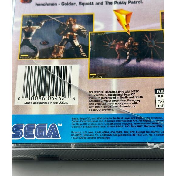Mighty Morphin Power Rangers Sega CD 1995 CIB w Registration Card - Picture 14 of 16